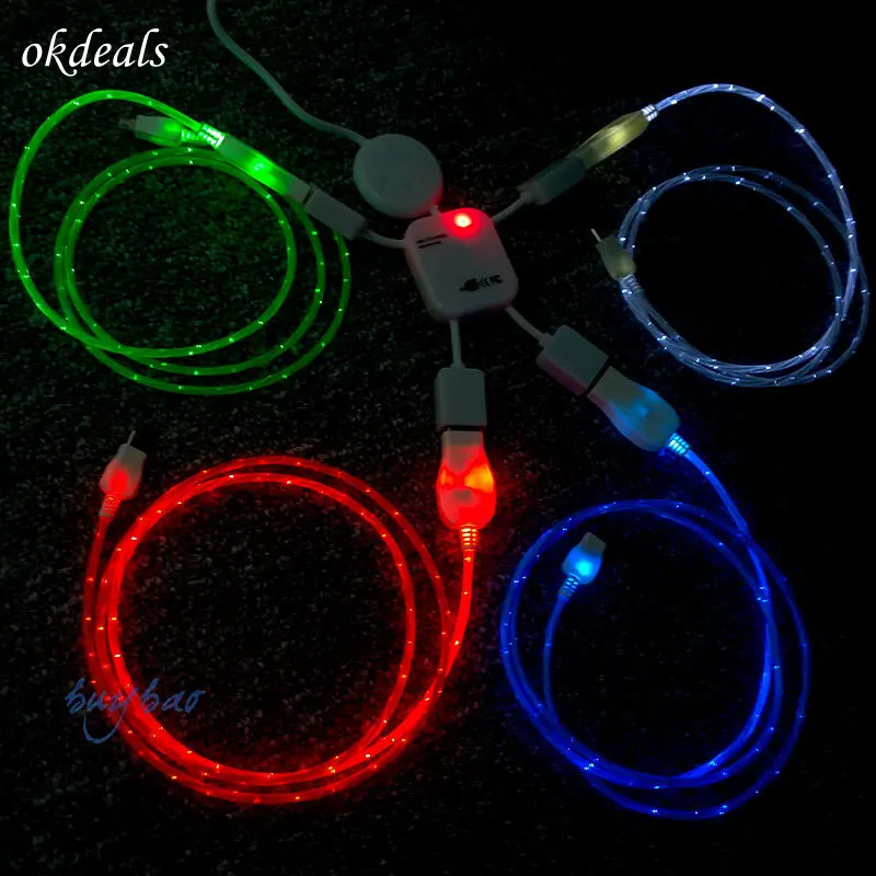 LED Visible Flow Light Micro USB Charger Data Sync Cable for Compatible Micro USB Devices
LED Visible Flow Light Micro USB Charger Data Sync Cable for Compatible Micro USB Devices