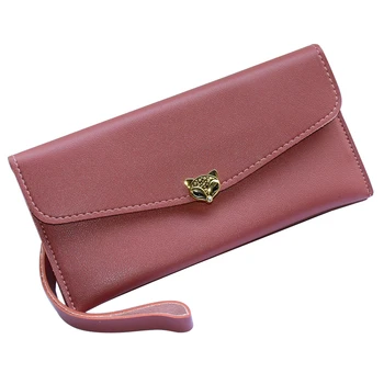 

Lady Purses Long Money Bags Women Fox Wallets Female Zippe Coin Purse Pocke Card ID Holder Clutch Envelope Bag Wristlet Wallet