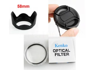 Digital Camera Lenses Lens Protect UV Filter + Lens Hood + Lens Cap Set fit 58mm Filter Size FOR Digital Camera Camcorder
Digital Camera Lenses Lens Protect UV Filter + Lens Hood + Lens Cap Set fit 58mm Filter Size FOR Digital Camera Camcorder