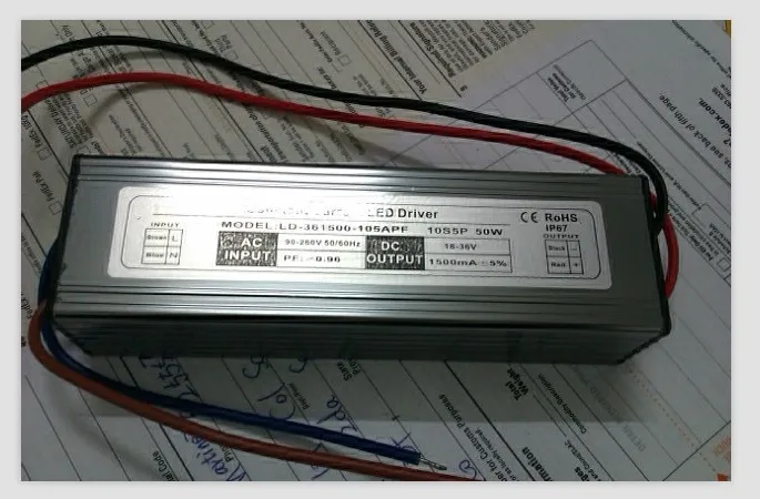 led driver 50w ip 67 waterproof outdoor lighting transformer oem ac to ac power adapter power supply rifle DC 18-36V 1.5A
led driver 50w ip 67 waterproof outdoor lighting transformer oem ac to ac power adapter power supply rifle DC 18-36V 1.5A