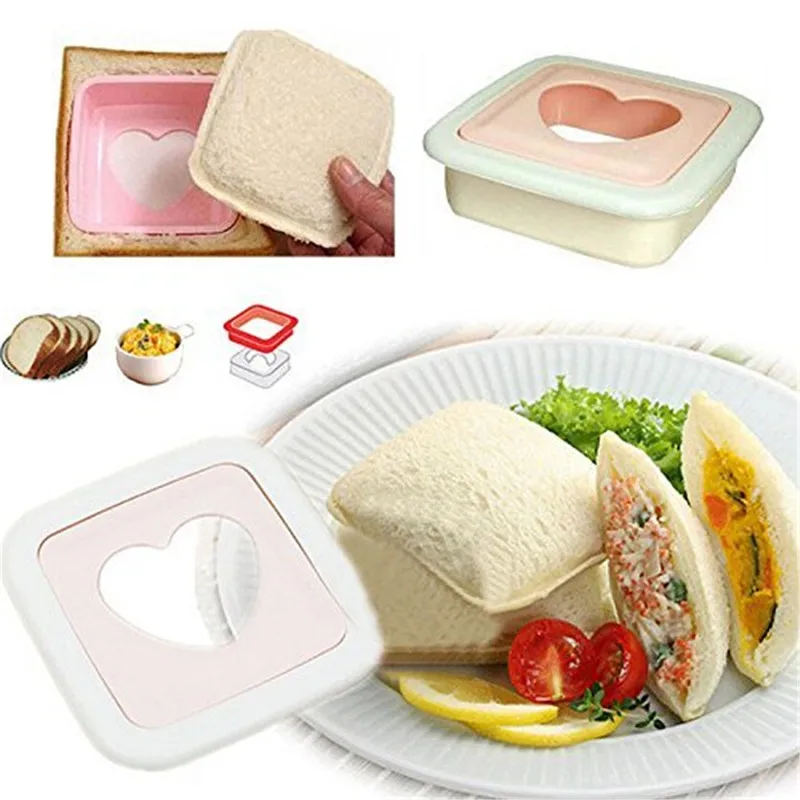 

1 PC New Heart Hearted Shape Sandwich Bread Toast Maker Mold Mould Cutter DIY Tool P0.2