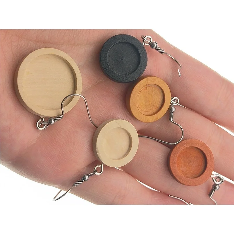 100pcs/set Round Wood Cabochon Earring Blanks Stainless Steel Earring Hooks Base Settings for DIY Jewelry
100pcs/set Round Wood Cabochon Earring Blanks Stainless Steel Earring Hooks Base Settings for DIY Jewelry
