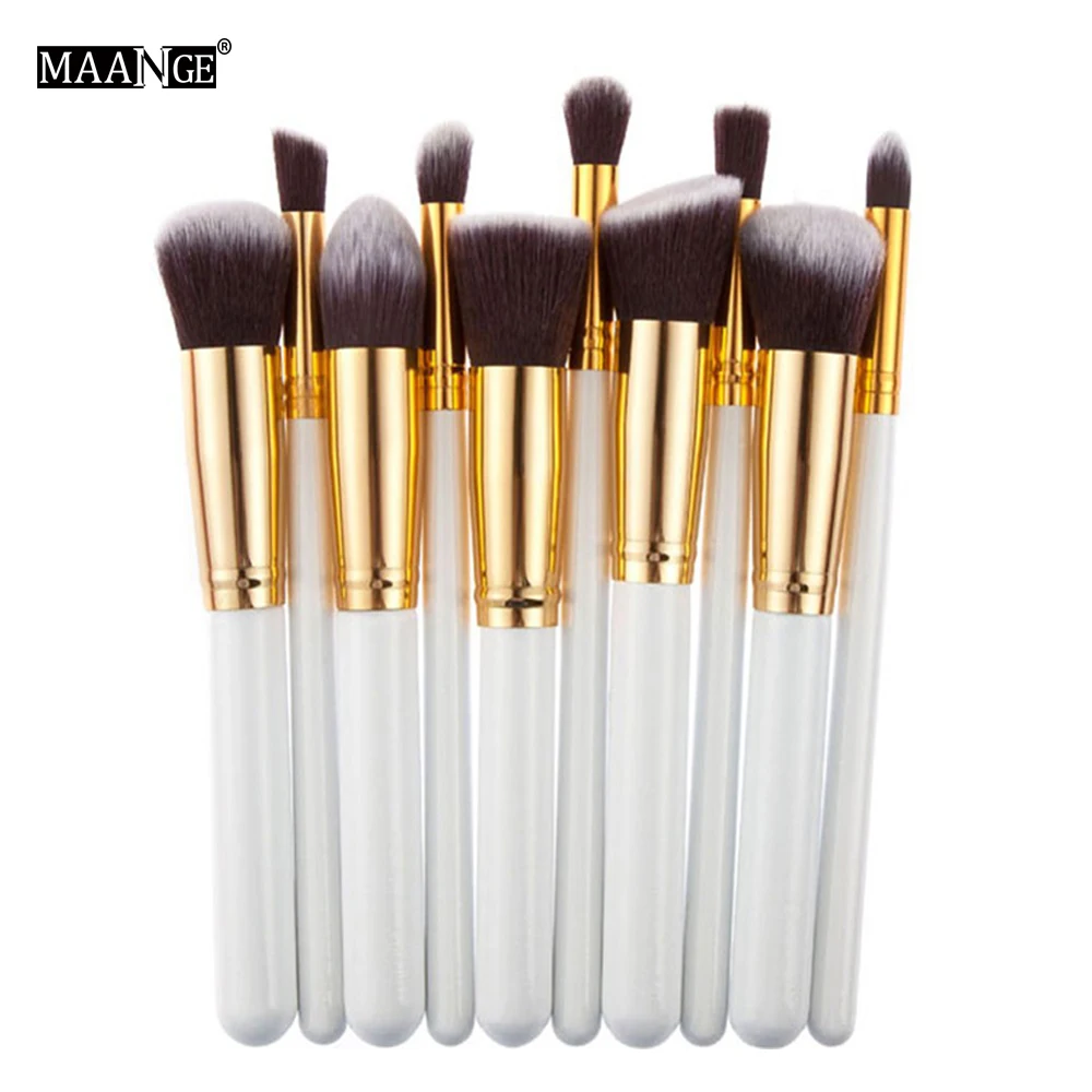 MAANGE Pro 10 Pcs Makeup Brushes Set Foundation Blending Blush Eye shadow Contour Women Beauty Make Up Maquiagem Cosmetic tools
MAANGE Pro 10 Pcs Makeup Brushes Set Foundation Blending Blush Eye shadow Contour Women Beauty Make Up Maquiagem Cosmetic tools