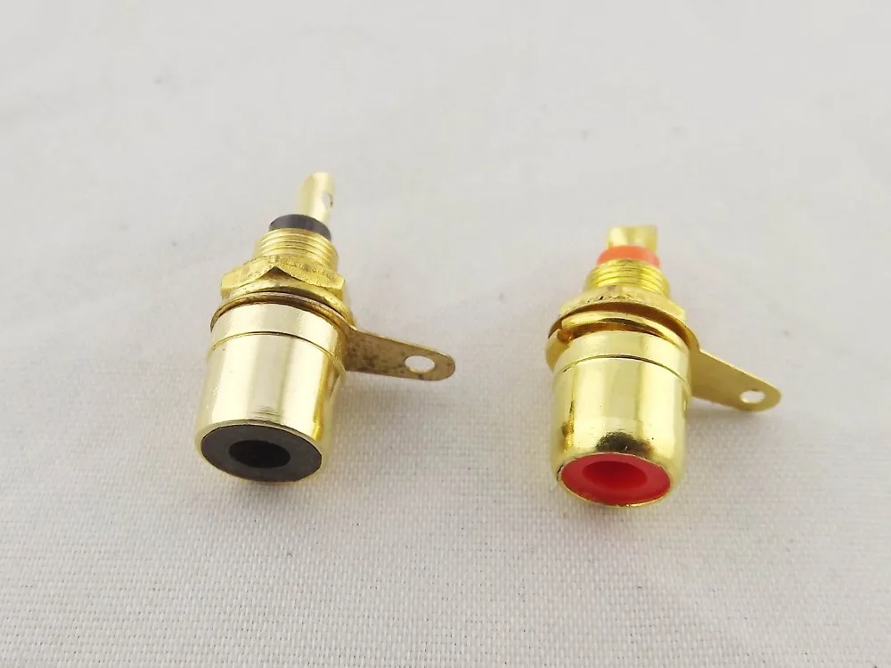3pairs Gold RCA Phono Female Chassis Panel Mount Socket Metal Connector Black Red
3pairs Gold RCA Phono Female Chassis Panel Mount Socket Metal Connector Black Red