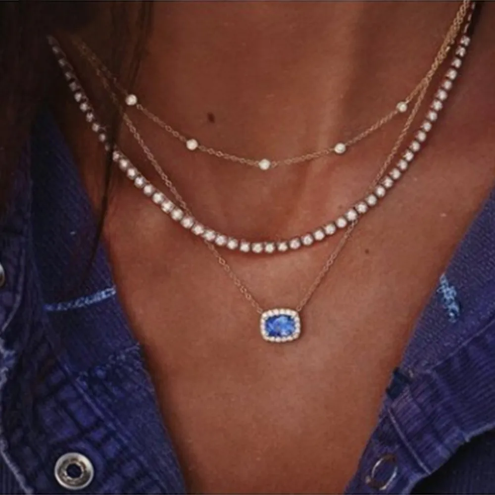 JOUVAL 2019 New Trendy Multilayer Pendant Necklace For Women European Summer Sandy Beach Necklaces Rhinestone Metal Link Chain
JOUVAL 2019 New Trendy Multilayer Pendant Necklace For Women European Summer Sandy Beach Necklaces Rhinestone Metal Link Chain