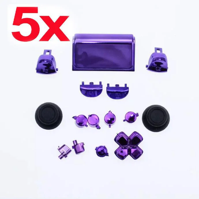 5pcs For PS4 Pro Controller chrome Full Buttons Set JDM-040 D-Pad Trigger L1 R1 L2 R2 | Электроника