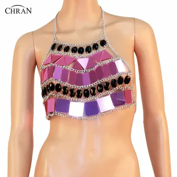 Chran Mirror Perspex Crop Top Chain Bra Harness Necklace EDC Body Lingerie Cosplay Bandeau Bralette Sonus Festival Jewelry CR802
Chran Mirror Perspex Crop Top Chain Bra Harness Necklace EDC Body Lingerie Cosplay Bandeau Bralette Sonus Festival Jewelry CR802