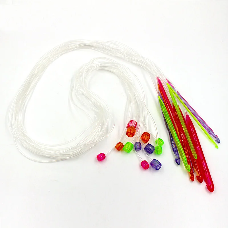 12pcs/set Transparent Tube Colorful Plastic Afghan Tunisian Carpet Crochet Hooks Rug Needles Sweater Weaving Needlework Tools
12pcs/set Transparent Tube Colorful Plastic Afghan Tunisian Carpet Crochet Hooks Rug Needles Sweater Weaving Needlework Tools