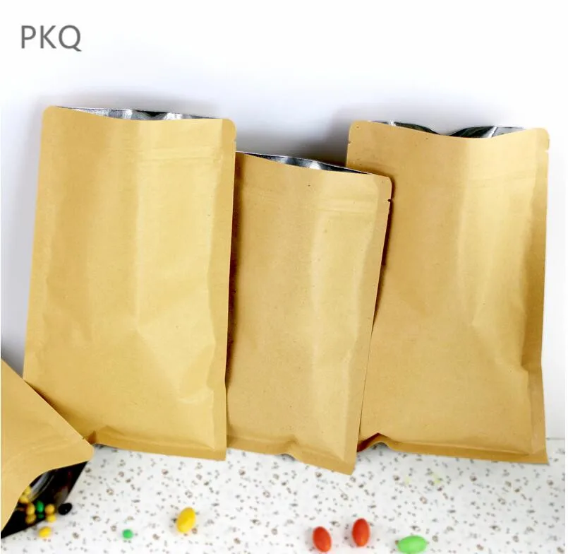 10pcs Kraft Paper Zip Lock Pouch with Aluminum Foil Food Tea Packaging Bag Snack Coffee Storage Bag Resealable Zipper bag
10pcs Kraft Paper Zip Lock Pouch with Aluminum Foil Food Tea Packaging Bag Snack Coffee Storage Bag Resealable Zipper bag