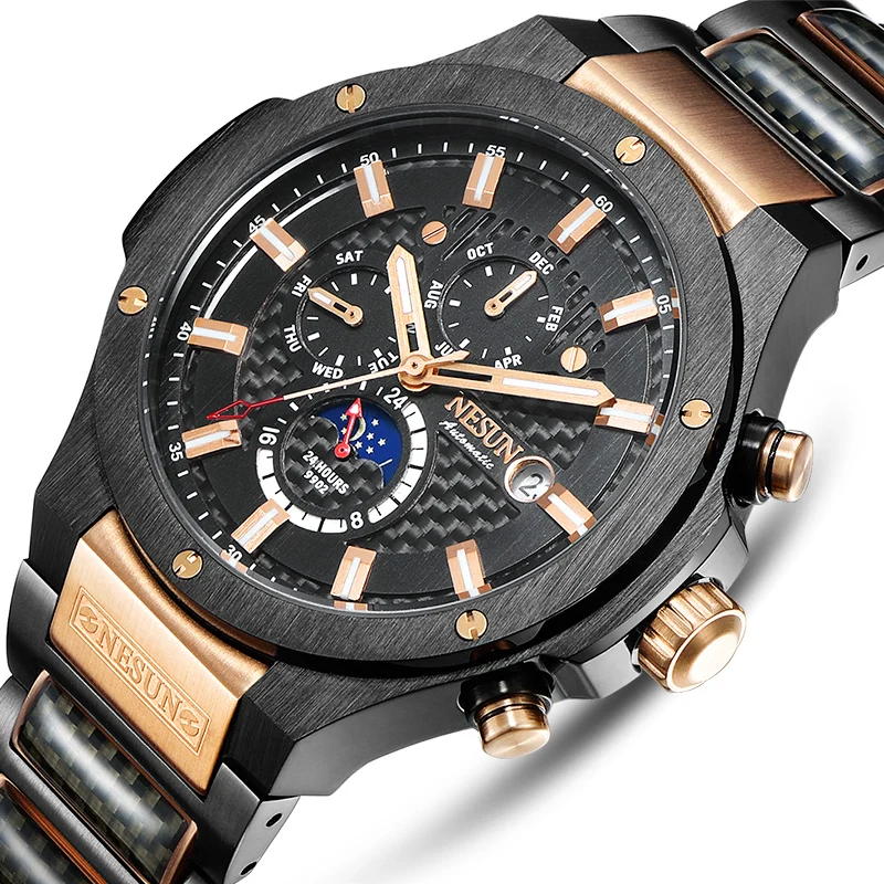 Switzerland New NESUN Men's Watch Luxury Brand Automatic Mechanical Wristwatch Sapphire relogio masculino Luminous clock N9902-1
Switzerland New NESUN Men's Watch Luxury Brand Automatic Mechanical Wristwatch Sapphire relogio masculino Luminous clock N9902-1