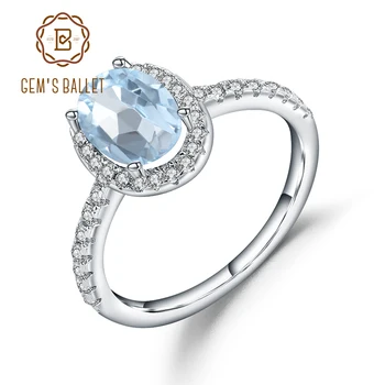 GEM'S BALLET 1.57Ct Oval Natural Sky Blue Topaz Waverly Engagement Rings For Women Wedding 925 Sterling Silver Fine Jewelry
GEM'S BALLET 1.57Ct Oval Natural Sky Blue Topaz Waverly Engagement Rings For Women Wedding 925 Sterling Silver Fine Jewelry