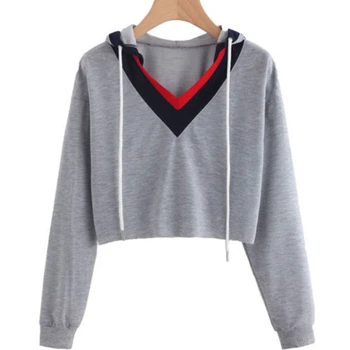2018 Women New Fashion Casual Patchwork Long-Sleeve Pullover Hoodie Short Tie Collar Sweatshirt Hot
2018 Women New Fashion Casual Patchwork Long-Sleeve Pullover Hoodie Short Tie Collar Sweatshirt Hot