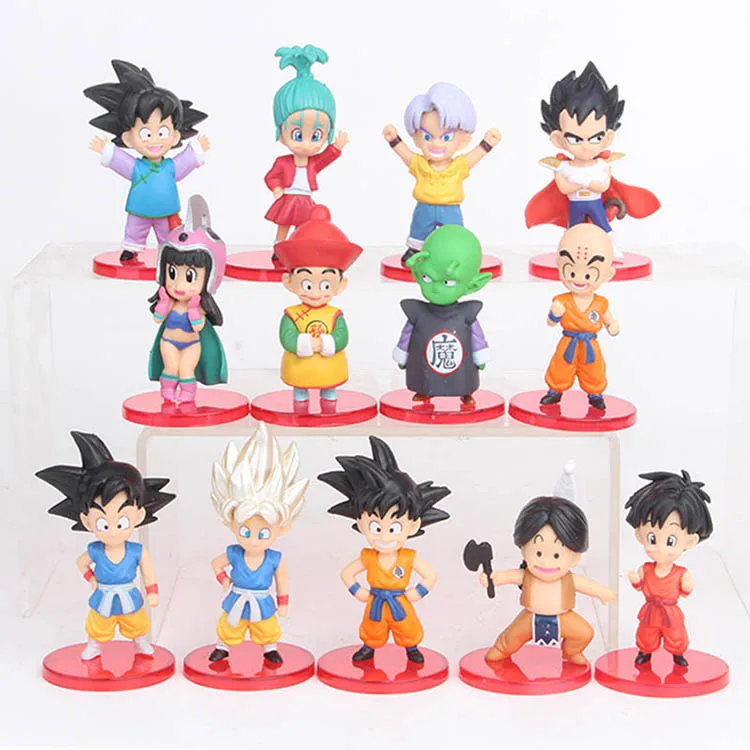 13pcs/set Comic Anime Dragon Ball Saiyan Son Goku Gohan Goten Kulilin Vegeta Trunks Piccolo Chichi Mini Action Figure Toys
13pcs/set Comic Anime Dragon Ball Saiyan Son Goku Gohan Goten Kulilin Vegeta Trunks Piccolo Chichi Mini Action Figure Toys