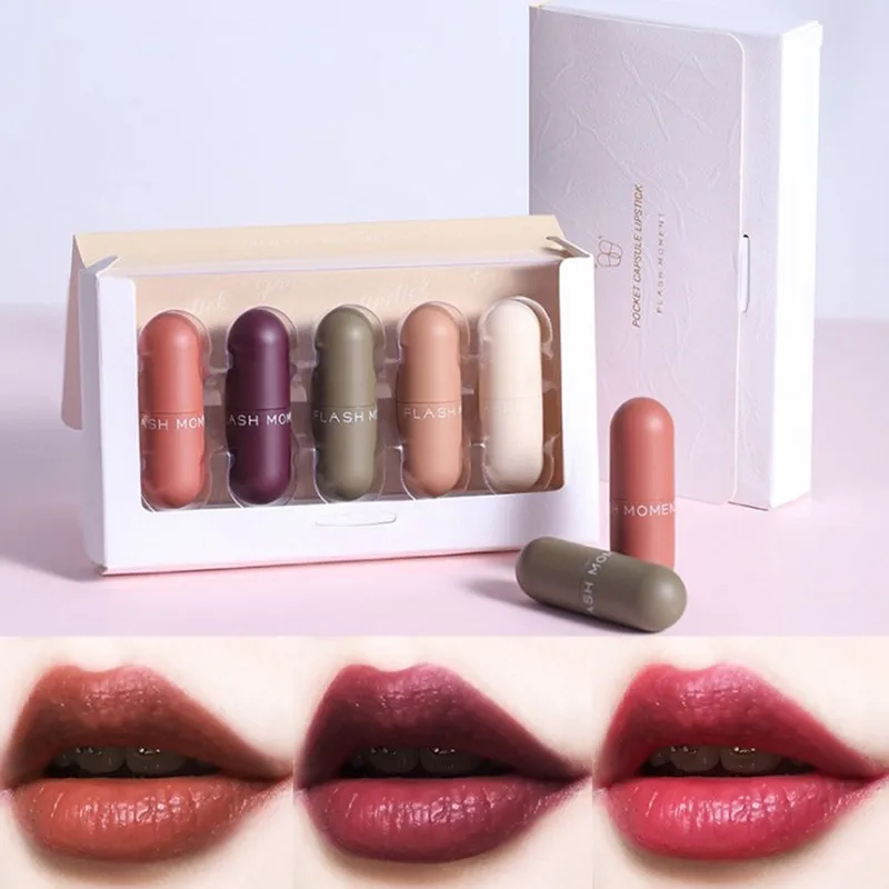 5pcs/set Korea Nude Matte Lipstick Waterproof Long Lasting Batom Lipstick Lip Kit Velvet Makeup Set Pigment Cosmetic
5pcs/set Korea Nude Matte Lipstick Waterproof Long Lasting Batom Lipstick Lip Kit Velvet Makeup Set Pigment Cosmetic