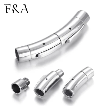 Stainless Steel Bayonet Clasp Three-Section 6mm Curved Tube Leather Cord Clasps Bracelet Pushlock Snap Buckle DIY Jewelry Making
Stainless Steel Bayonet Clasp Three-Section 6mm Curved Tube Leather Cord Clasps Bracelet Pushlock Snap Buckle DIY Jewelry Making