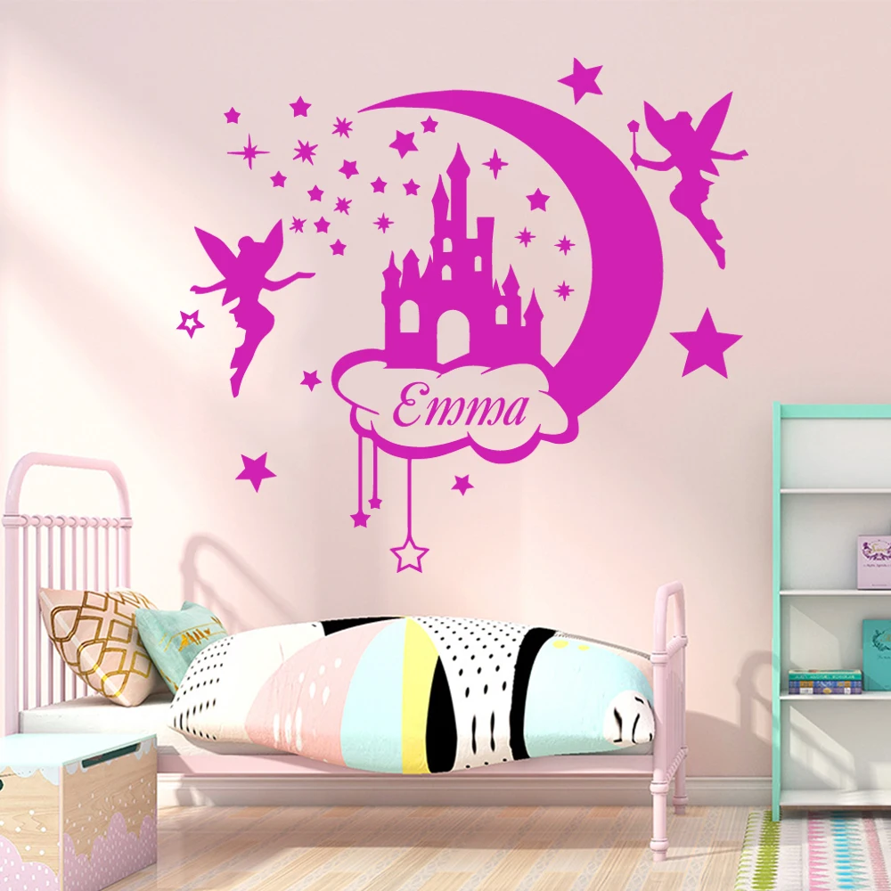 Custom Name Fairy Castle Wall Stickers Decor For Kids Room Girl's Room Decoration Removable Decal Sticker Mural muursticker
Custom Name Fairy Castle Wall Stickers Decor For Kids Room Girl's Room Decoration Removable Decal Sticker Mural muursticker