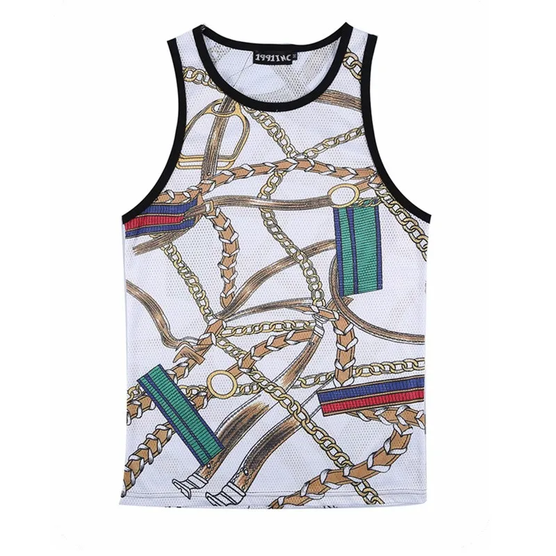 New Summer Sleeveless Vest Harajuku 3D Chain Pattern Tank Tops Retro Men's Streetwear Casual Hip Hop Mesh bodybuilding Clothing
New Summer Sleeveless Vest Harajuku 3D Chain Pattern Tank Tops Retro Men's Streetwear Casual Hip Hop Mesh bodybuilding Clothing