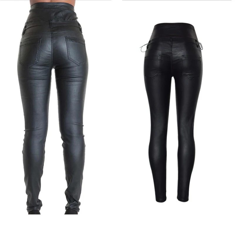 coated high waiste jeans 3