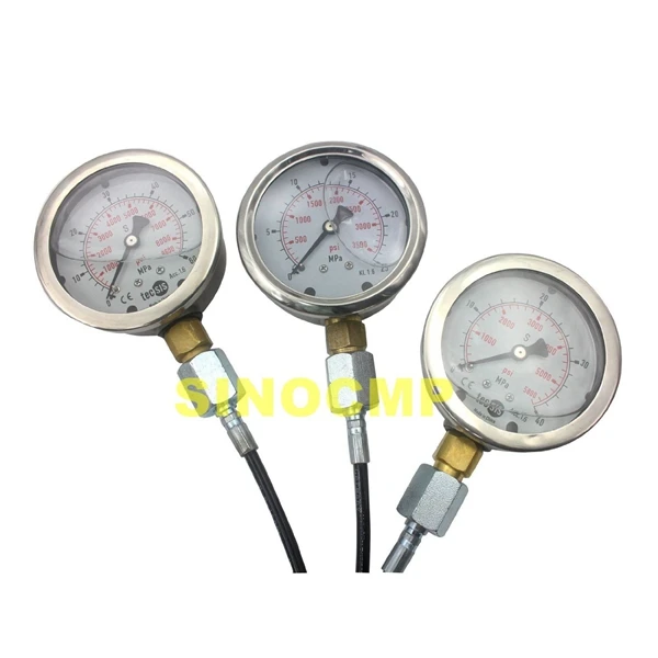 Hydraulic Pressure Test Kit, Hydraulic Test Gauge Kit For Excavator Parts 4