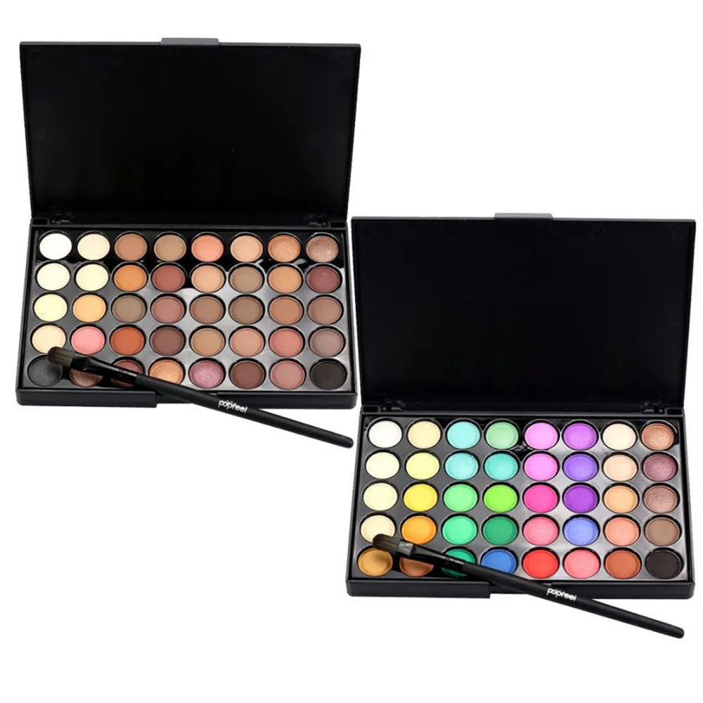 40 Цвета палитра теней для век Smoky Косметика Матовый Блеск Shimmer Eye Shadow макияжа