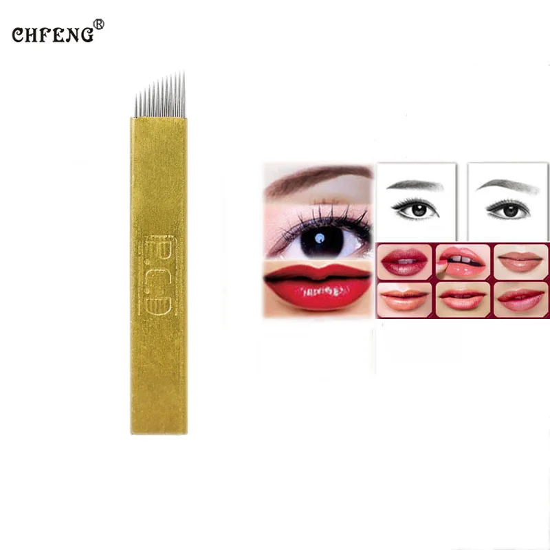 Eyebrow Lip Tattoo Microblading Needles Tattoo Blades 100Pcs 12PCD Permanent Makeup 3D Embroidery Manual Pen Tattoo Supply
Eyebrow Lip Tattoo Microblading Needles Tattoo Blades 100Pcs 12PCD Permanent Makeup 3D Embroidery Manual Pen Tattoo Supply