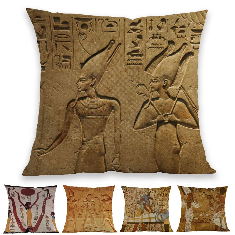 Ancient Egypt Egyptian Mural Characters Pharaoh Queen Anubis Hieroglyphics Throw Pillow Case Home Sofa Decorative Cushion Cover
Ancient Egypt Egyptian Mural Characters Pharaoh Queen Anubis Hieroglyphics Throw Pillow Case Home Sofa Decorative Cushion Cover