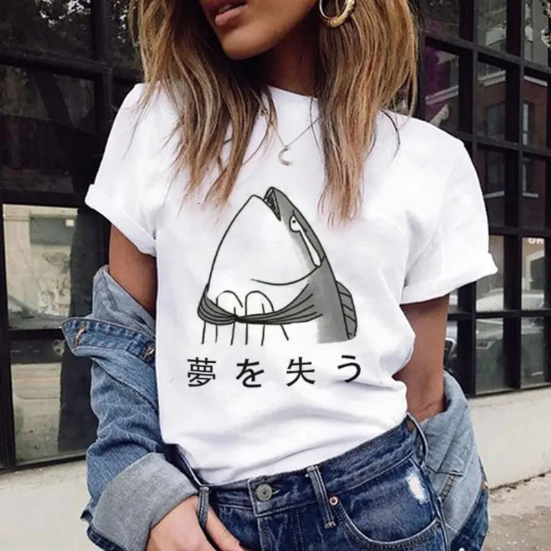 Aesthetic Tshirt Fish Head Graphic Tees Women Japanese Letter Funny Lost Dream Tumblr T Shirt Korean Style Fashion Streetwear
Aesthetic Tshirt Fish Head Graphic Tees Women Japanese Letter Funny Lost Dream Tumblr T Shirt Korean Style Fashion Streetwear