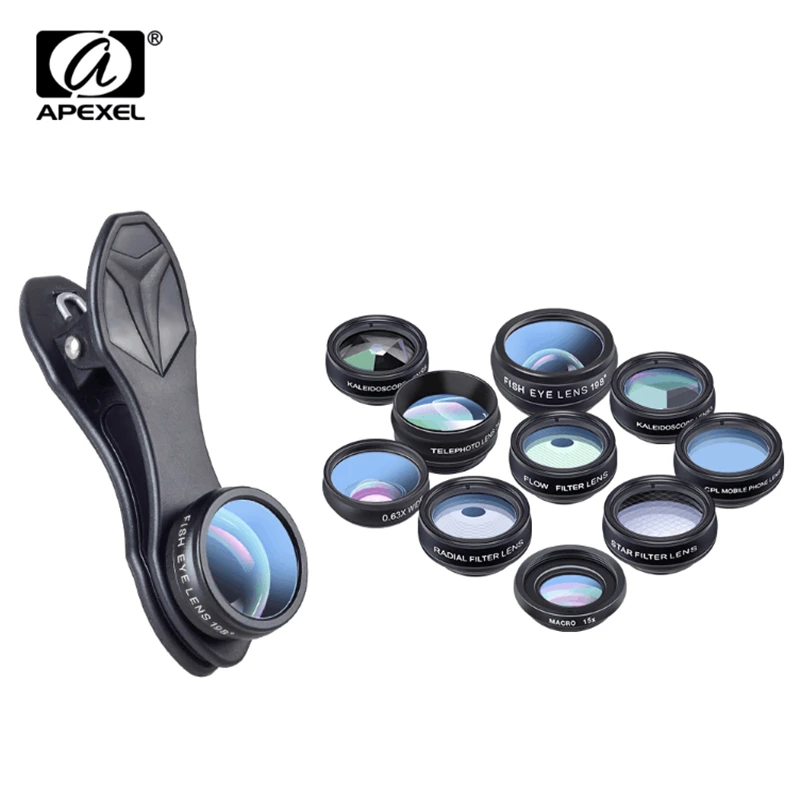 Universal 10 in 1 Phone camera Lens Kit Fisheye Wide Angle macro Lens CPL Filter Kaleidoscope and 2X telescope Lens for iphone
Universal 10 in 1 Phone camera Lens Kit Fisheye Wide Angle macro Lens CPL Filter Kaleidoscope and 2X telescope Lens for iphone