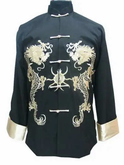 Black Traditional Chinese Men Silk Satin Coat Vintage Kung Fu Jacket Embroidery Dragon Overcoat Size M L XL XXL XXXL MJ002
Black Traditional Chinese Men Silk Satin Coat Vintage Kung Fu Jacket Embroidery Dragon Overcoat Size M L XL XXL XXXL MJ002