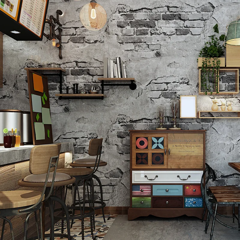 Brick wallpaper Retro nostalgia Gray concrete brick wall Industrial style wallsticker Loft background PVC 0.53x9.7m wall paper
Brick wallpaper Retro nostalgia Gray concrete brick wall Industrial style wallsticker Loft background PVC 0.53x9.7m wall paper