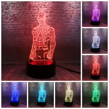 Marvels Spider Man Figuras 3D Illusion NightLight LED 7 Colors Changing Light Avengers Endgame Spiderman Figure Toys
Marvels Spider Man Figuras 3D Illusion NightLight LED 7 Colors Changing Light Avengers Endgame Spiderman Figure Toys