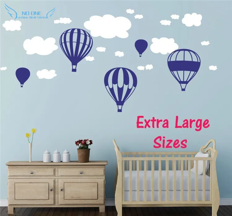 HUGE 5 x Hot Air Balloons Wall Stickers + Clouds Wall Stickers For Nursery Baby Rooms Home Decor DIY
HUGE 5 x Hot Air Balloons Wall Stickers + Clouds Wall Stickers For Nursery Baby Rooms Home Decor DIY