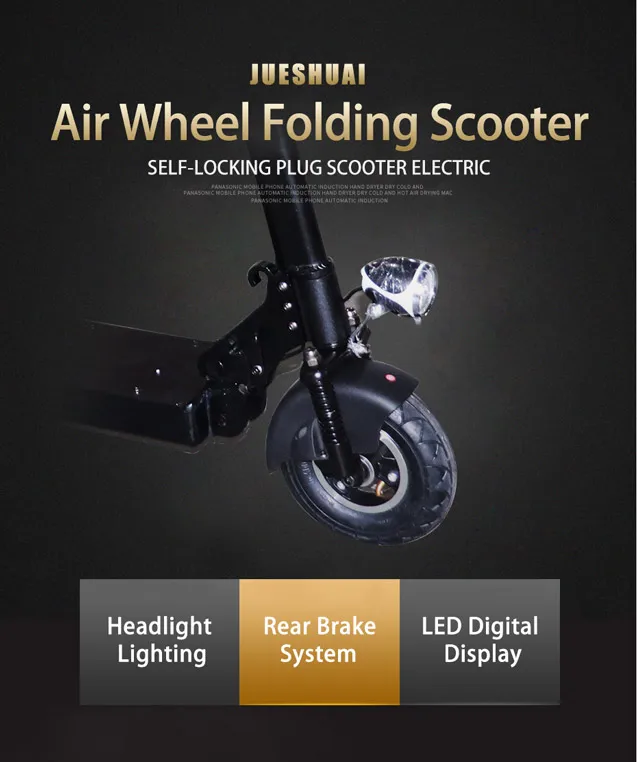 Discount 36V  350W 500W Electric Scooter with seat Electric Bike 10inch long distance Lithium Battery Adult Foldable Hoverboard e scooter 1