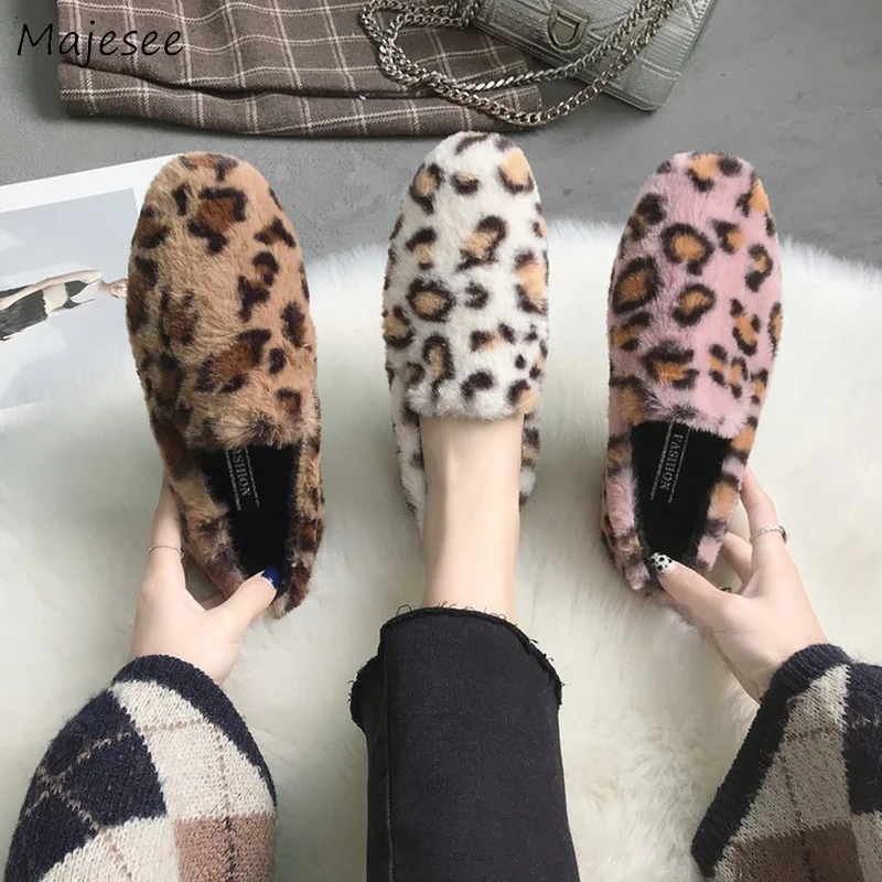 Flats Women Winter Warm Leopard Trendy Plus Velvet Korean Style Womens Elegant Leisure Plush Shoes Female Chic All-match Outdoor
Flats Women Winter Warm Leopard Trendy Plus Velvet Korean Style Womens Elegant Leisure Plush Shoes Female Chic All-match Outdoor