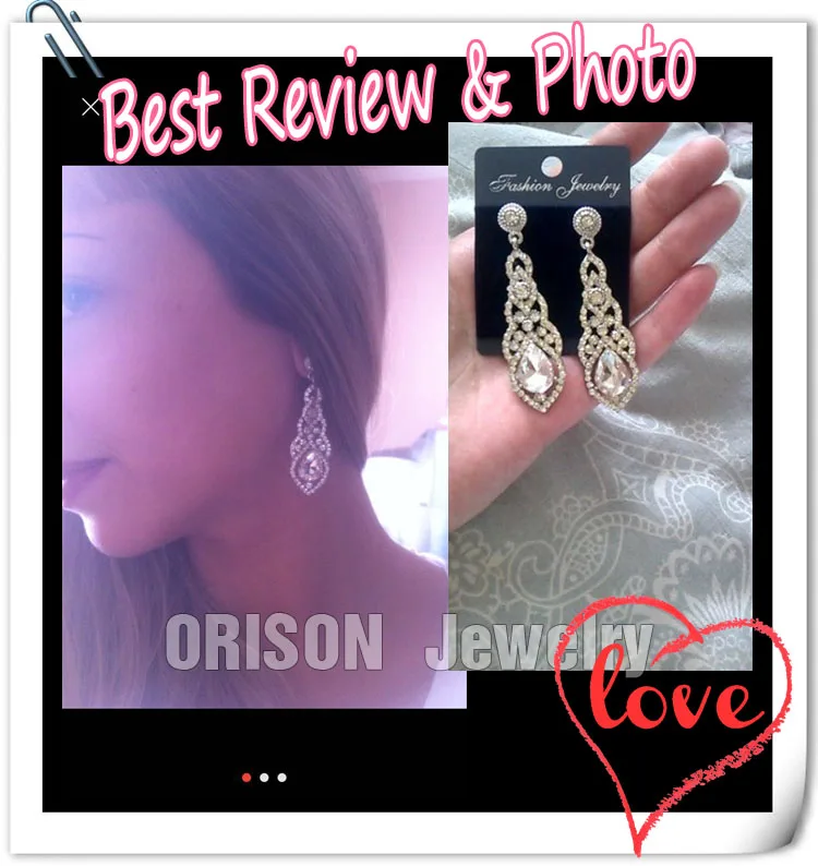 Fashion Vintage Mariage Cristal Strass Dangle Drop Chandelier Boucles d/'oreilles Cadeaux