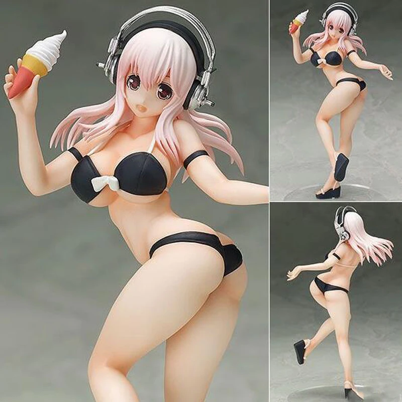 Super Sonico black bikini Ver. swimsuit anime action figure 15cm with ice cream cartoon decoration figurine collection Y7314
Super Sonico black bikini Ver. swimsuit anime action figure 15cm with ice cream cartoon decoration figurine collection Y7314