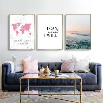 World Map I Can and I Will Modern Wall Art Canvas Painting Posters Prints POP Art Pictures for Gallery Living Room Home Decor
World Map I Can and I Will Modern Wall Art Canvas Painting Posters Prints POP Art Pictures for Gallery Living Room Home Decor