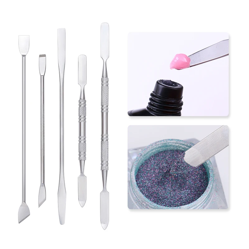 1 Pc Dual-ended Poly Nail Gel Extension Maker Nail Polish Cream Glitter Powder Mix Palette Spatula Spoon Stick Nail Art Tool
1 Pc Dual-ended Poly Nail Gel Extension Maker Nail Polish Cream Glitter Powder Mix Palette Spatula Spoon Stick Nail Art Tool