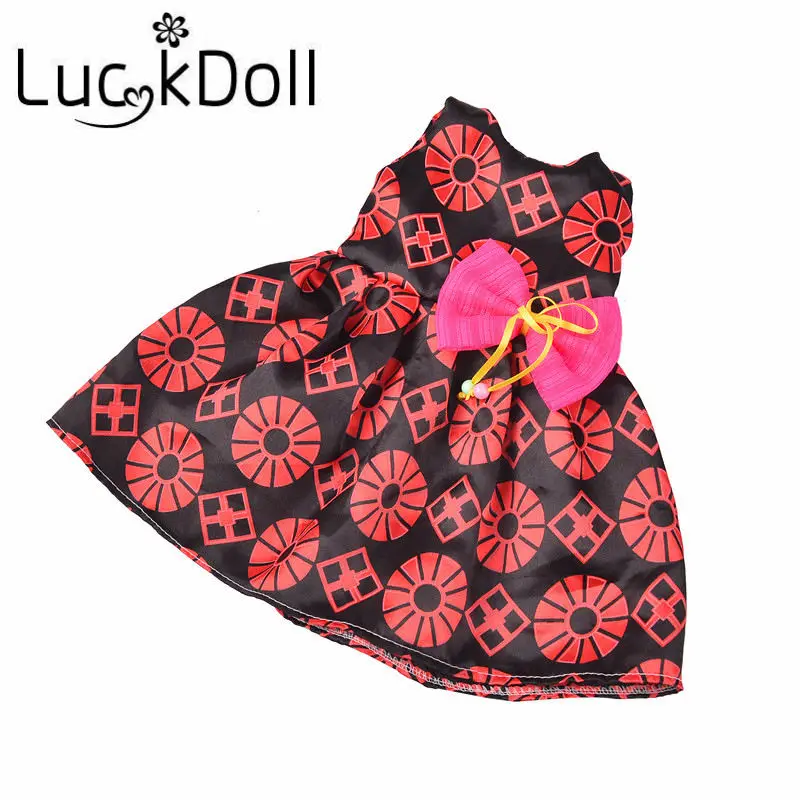LUCKDOLL Print Dress With Bow Ribbon Fit 18Inch American&43 CM BabyDoll Clothes Accessories,Girl's Toys,Generation,Birthday Gift
LUCKDOLL Print Dress With Bow Ribbon Fit 18Inch American&43 CM BabyDoll Clothes Accessories,Girl's Toys,Generation,Birthday Gift