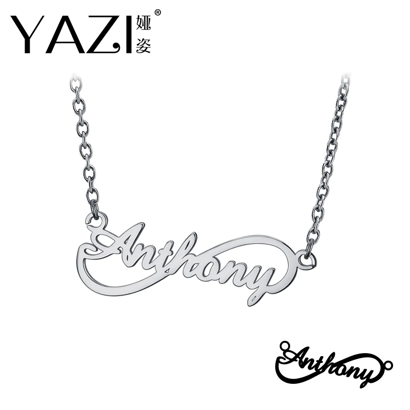 YAZI Personalized Name Necklace Gold Color Copper Infinity Pendant Engraved Single Name Custom Jewelry Memory Gift For Friend
YAZI Personalized Name Necklace Gold Color Copper Infinity Pendant Engraved Single Name Custom Jewelry Memory Gift For Friend