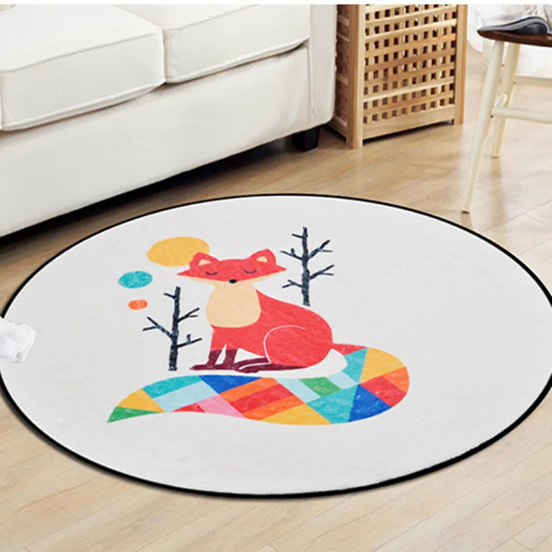 Geometric Colorful fox Round Carpets For Living Room Cartoon Soft Carpet Bedroom Decor Rugs Kids Room Computer Chair Floor Mat
Geometric Colorful fox Round Carpets For Living Room Cartoon Soft Carpet Bedroom Decor Rugs Kids Room Computer Chair Floor Mat