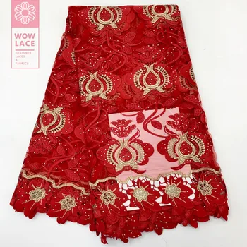 Red Color New Fashion African Beads Embroidery Net Lace Mesh For Indian Women Wedding Party Dresses Guipure Net Lace Material
Red Color New Fashion African Beads Embroidery Net Lace Mesh For Indian Women Wedding Party Dresses Guipure Net Lace Material