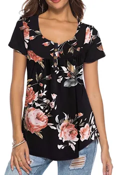 2019 Plus Size New Fashion Women t shirt Plaid Floral Print Row Pleats Button Ruched O-Neck Short Sleeve Irregular Shirt Tops
2019 Plus Size New Fashion Women t shirt Plaid Floral Print Row Pleats Button Ruched O-Neck Short Sleeve Irregular Shirt Tops