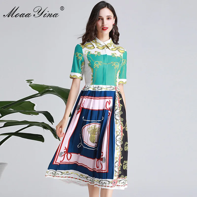 MoaaYina Fashion Designer Runway dress Spring Summer Women Dress Short sleeve Stripe Print Slim Elegant Dresses
MoaaYina Fashion Designer Runway dress Spring Summer Women Dress Short sleeve Stripe Print Slim Elegant Dresses