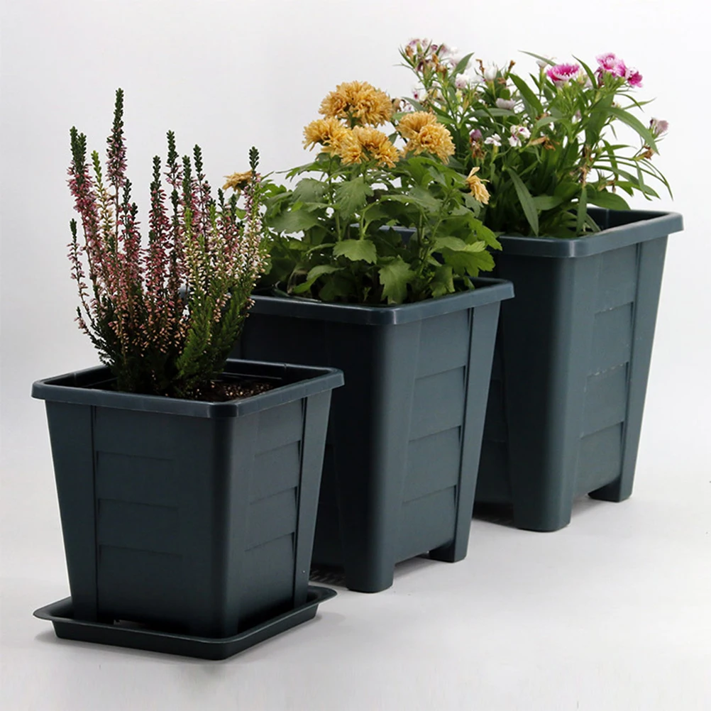 3pcs Root Control Flowerpots Square Planters Mini Plastic Succulent Pot with Plates for Rose Current Cactus Bonsai
3pcs Root Control Flowerpots Square Planters Mini Plastic Succulent Pot with Plates for Rose Current Cactus Bonsai