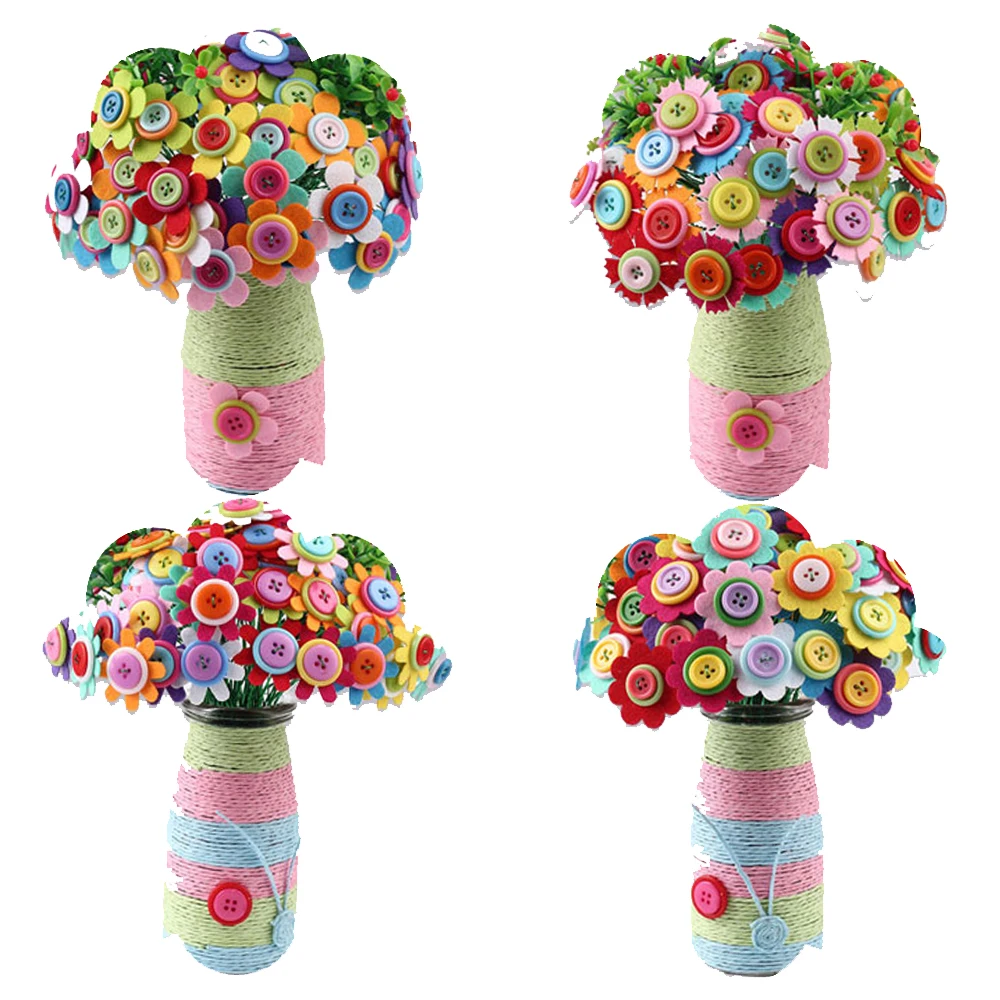 Kids Felt DIY Toy Button Flower Craft Kits Kindergarten Kids Creative Toys Children Educational Handmade Gift Room Decoration
Kids Felt DIY Toy Button Flower Craft Kits Kindergarten Kids Creative Toys Children Educational Handmade Gift Room Decoration