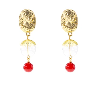 Fashion Design Red Austrian Red Crystals Ball Gold Earring for Woman Party Wedding Jewelry Decorations
Fashion Design Red Austrian Red Crystals Ball Gold Earring for Woman Party Wedding Jewelry Decorations