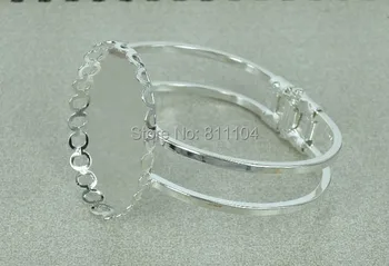 30x40mm New Silver Plated Brass Oval Lace Bezel Tray Blank Bases Cabochones Style Bracelet cuff Bangle Settings Blank Wholesale
30x40mm New Silver Plated Brass Oval Lace Bezel Tray Blank Bases Cabochones Style Bracelet cuff Bangle Settings Blank Wholesale