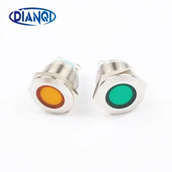 LED Metal Indicator light 19mm waterproof Signal lamp LIGHT 3V 6V 12V 24V 220v screw connect red yellow blue white 19ZSD.T.L
LED Metal Indicator light 19mm waterproof Signal lamp LIGHT 3V 6V 12V 24V 220v screw connect red yellow blue white 19ZSD.T.L