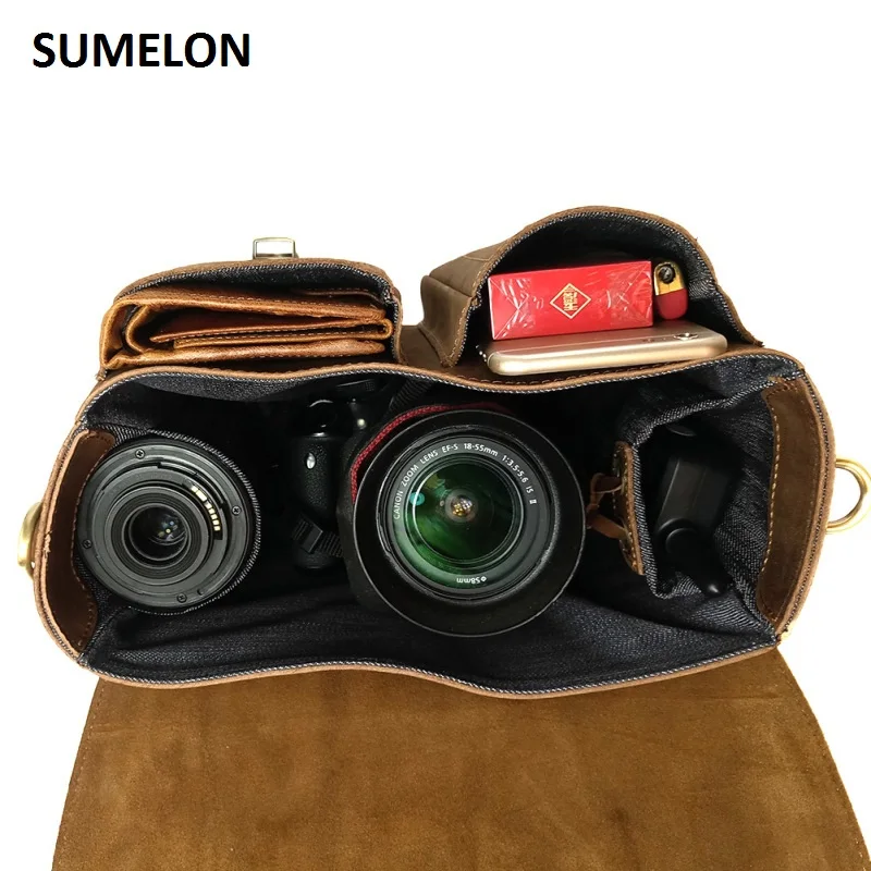 Crazy Horse Genuine Leather Men Bags SLR Camera Bag First Layer Of Cowhide Leather Vintage Manual Messenger Bag Shoulder Bags
Crazy Horse Genuine Leather Men Bags SLR Camera Bag First Layer Of Cowhide Leather Vintage Manual Messenger Bag Shoulder Bags